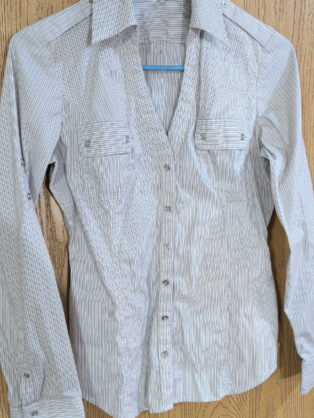 Express Essential Stretch Button Down